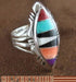 Sterling Silver Multicolor Turquoise Jewelry Ring Size 6-3/4 RS41197